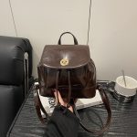 Wholesale Women Fashion Casual Retro Solid Color Backpack - Image 2