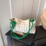 Wholesale Women Fashion Casual Solid Color Pleated Clouds Large Capacity Shoulder Bag