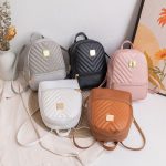 Wholesale Women Fashion Casual Solid Color Embroidered Mini Backpack