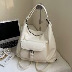 Wholesale Women Fashion Retro Casual Solid Color Large Capacity Multifunctional Shoulder Bag