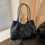 Wholesale Women Fashion Casual Simple Solid Color Large Capacity Tote Bag