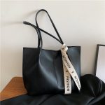 Wholesale Women Fashion Casual Retro Solid Color Large Capacity Tote Bag