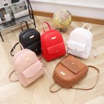 Wholesale Women Fashion Simple Solid Color Embroidered Backpack