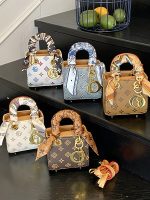 Wholesale Mini Size Women Retro Satin Scarf Square Mini Crossbody Bag