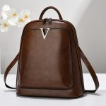 Wholesale Women Leisure Schoolbag Pu Shell Backpack