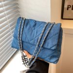 Wholesale Simple And Stylish Large Capacity Denim Shoulder Bag