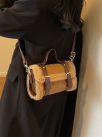 Wholesale Fashion Plush Stitching Shoulder Bag - Image 2