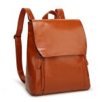 Wholesale Fashion Oil Wax Leather Retro Style Student Schoolbag Soft Leather Travel Backpack - Image 2