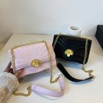 Wholesale Fashion Scalloped Lock Embroidery Square Shoulder Bag