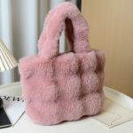 Wholesale Women Fashion Casual Solid Color Plush Handbag