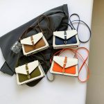 Wholesale Fashion Contrast Color Stitching Flip Square Shoulder Bag - Image 2