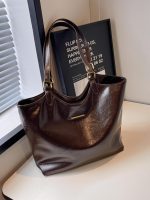 Wholesale Women Fashion Casual Simple Solid Color Large Capacity Tote Bag - Image 2