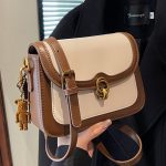 Wholesale Women Fashion Retro Contrast Color Small Square Shoulder Bag