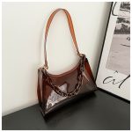 Women Fashion Casual Solid Color Transparent Shoulder Bag