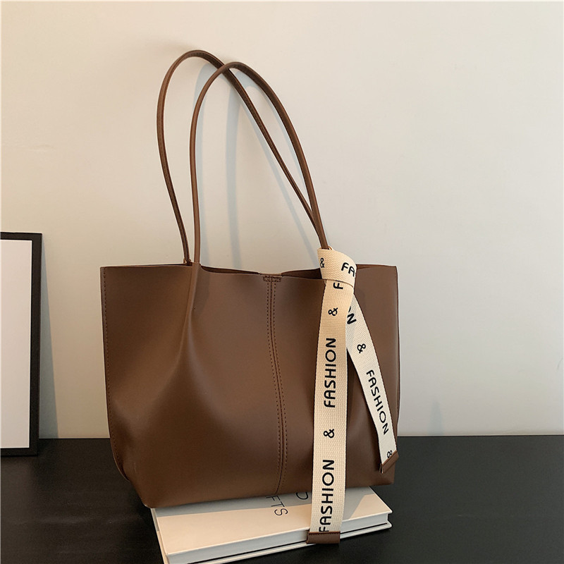 main_0-437 Women Casual Simple Solid Color Large Capacity Tote Bag - Image 1