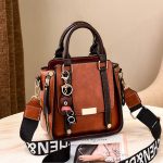 Wholesale Women Fashion Retro Color Block Handbag - Image 3