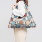 Women Retro Casual Geometric Patterns Printed Canvas Shoulder Bag - Image 2