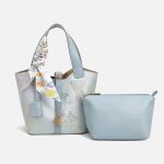 Wholesale Women Fashion Causal Retro Printed Handbag Two-Piece Bag Set