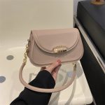 Women Fashion Casual Solid Color Chain Small Square Shoulder Bag