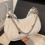 Women Fashion Solid Color Simple Chain Shoulder Bag