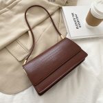 Women Fashion Simple Solid Color Shoulder Bag