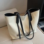 Women Fashion Casual Letter Printed Large Capacity Tote Bag