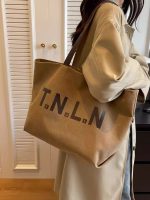 Wholesale Women Fashion Casual Letter Printed Canvas Large Capacity Tote Bag - Image 3