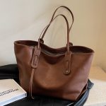 Wholesale Women Fashion Casual Solid Color Large Capacity Soft Tote Bag