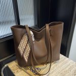 Wholesale Women Casual Solid Color Simple Large Capacity Tote Bag