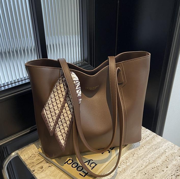 main_0-507 Wholesale Women Casual Solid Color Simple Large Capacity Tote Bag - Image 1
