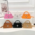 Wholesale Women Fashion Casual Simple Solid Color Cross Buckle Handbag - Image 4