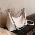 Wholesale Simple Solid Color Large Capacity Chain Shoulder Bag