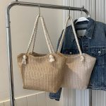 Wholesale Fashionable Straw Woven Large Capacity Shoulder Tote Bag