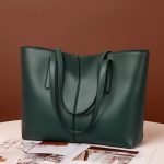 Wholesale Women Simple Solid Color Large Capacity Tote Bag