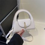 Wholesale Women Fashion Simple Solid Color Metal Buckle Shoulder Bag - Image 2