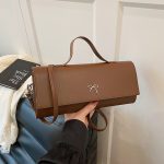 Wholesale Women Fashion Simple Solid Color Small Rectangular Shoulder Bag