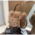Wholesale Autumn And Winter Faux Fox Fur Fashionable Plush Handbag