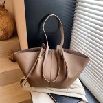 Wholesale Women Fashion Casual Solid Color Pleated Large Capacity Tote Bag