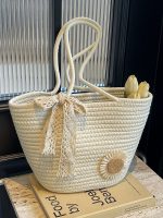 Wholesale Large Capacity Hand Straw Woven Women Summer Beach Tote Bag - Image 2