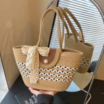 Wholesale Women Summer Beach Large Capacity Woven Tote Bag