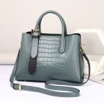 Wholesale Women Fashion Elegant Genuine Leather Crocodile Pattern Diana Bag