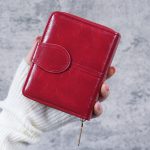 Wholesale Vintage Wax Leather Zipper 2-Fold Wallet