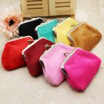 Wholesale Women Fashion Candy Color Plush Coin Purse