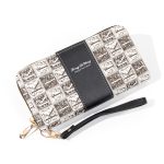 Wholesale Women Fashion Simple Color Block Zipper PU Purses - Image 2