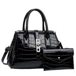 Wholesale Women Fashion Bright PU Large Capacity Handbag