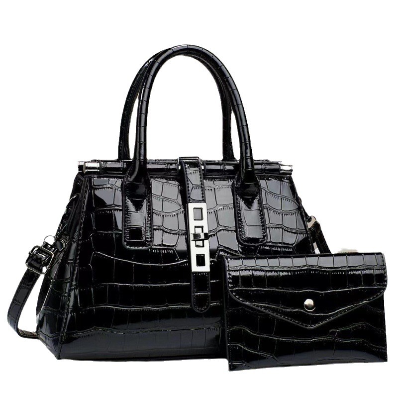 main_0-74 Wholesale Women Fashion Bright PU Large Capacity Handbag - Image 1