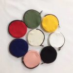 Wholesale Fashion Simple Solid Color Round Canvas Coin Purse - Image 2