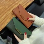 Wholesale Women Fashion Simple Solid Color Multi-Function Long Purse - Image 2