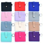 Women Fashion Simple Solid Color Pu Leather Card Wallet - Image 5