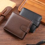 Men'S Fashion Simple Solid Color Pu Leather Coin Wallet